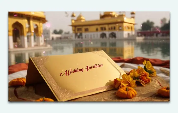 Enchanting Sikh Wedding Invitation 3D Card Slideshow